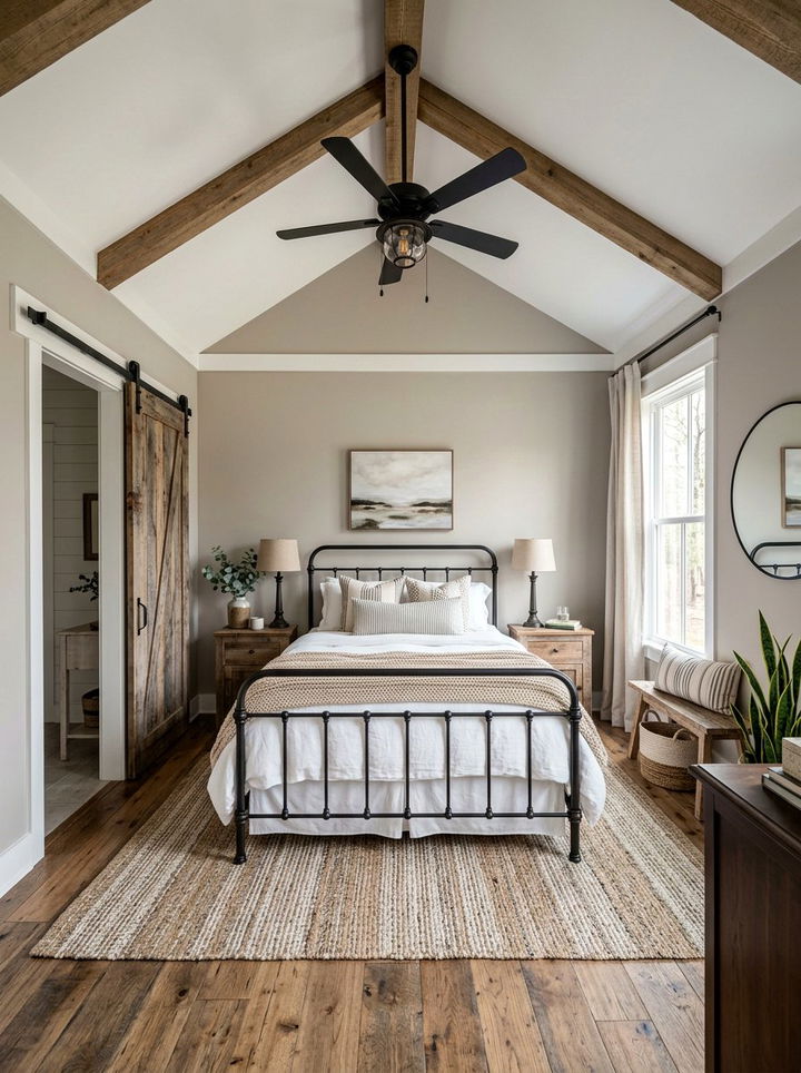 Modern Farmhouse Greige Bedroom - 30 greige bedroom ideas