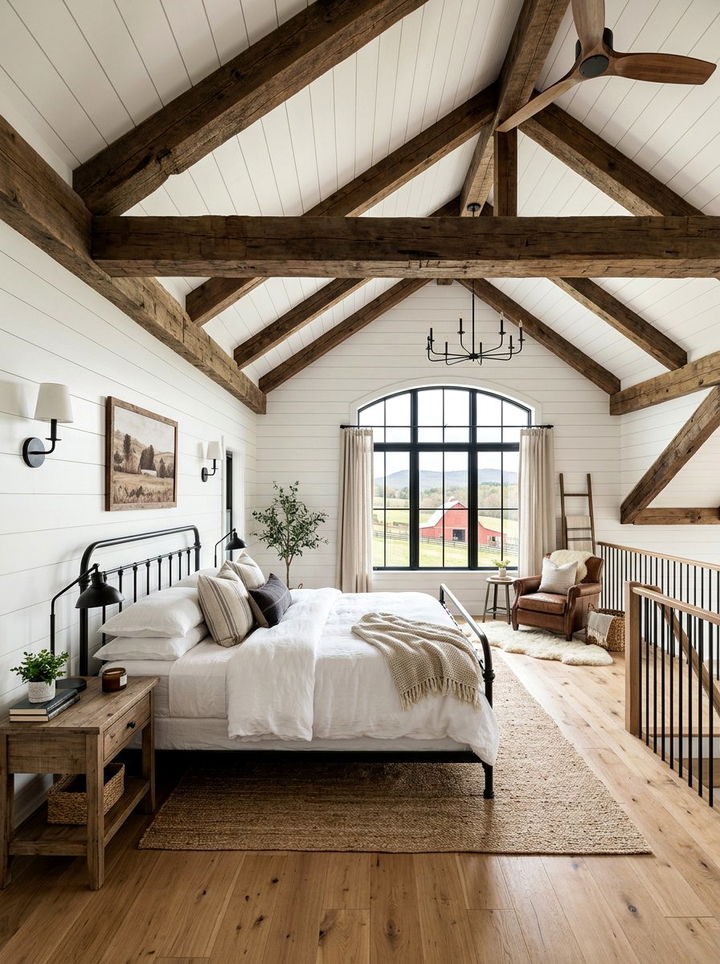 Modern Farmhouse Loft - 30 loft bedroom ideas