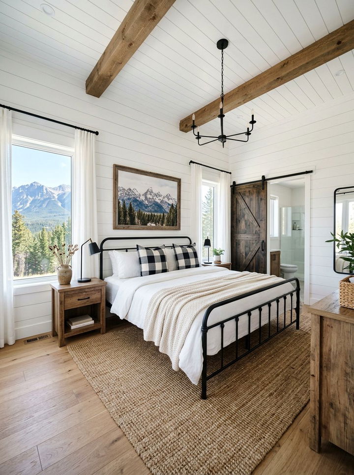 Modern Farmhouse Mountain Bedroom - 30 mountain house bedroom ideas
