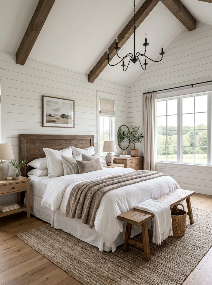 Modern Farmhouse Taupe And White Bedroom - 30 taupe and white bedroom ideas