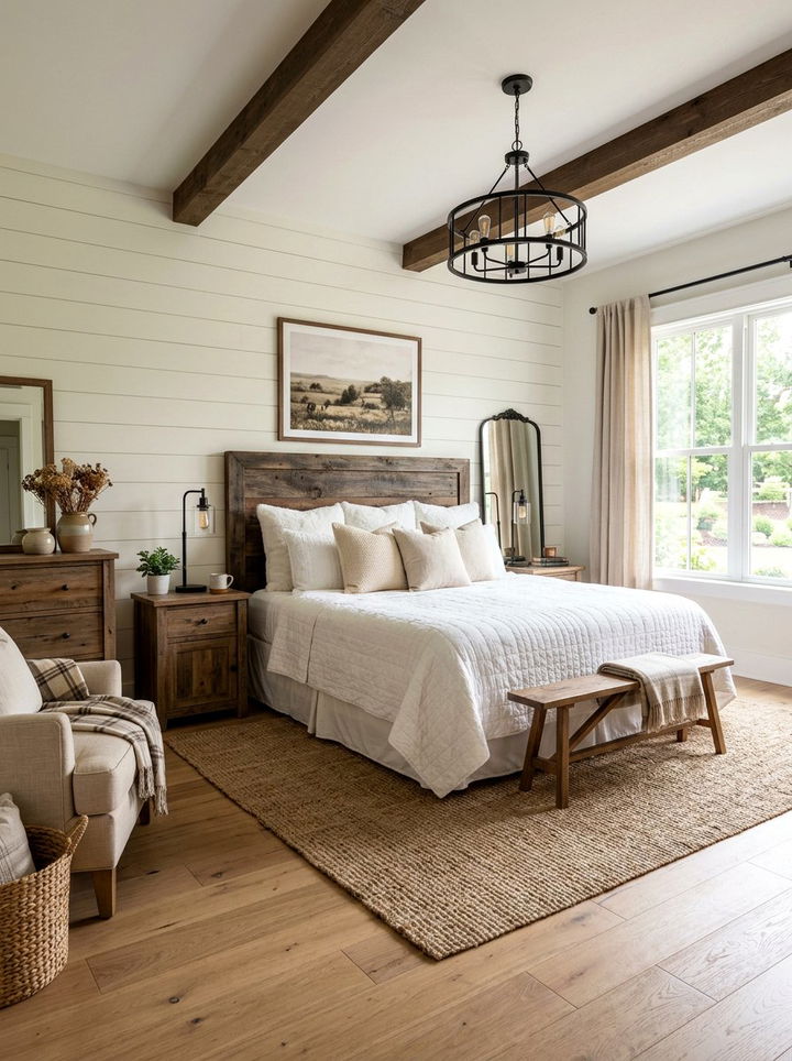 Modern Farmhouse White Bedding - 30 bedroom white bedding ideas