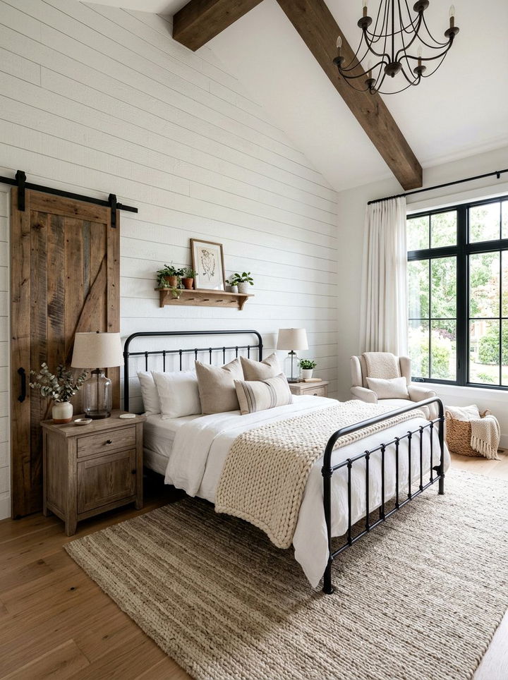 Modern Farmhouse White Walls - 30 bedroom white walls