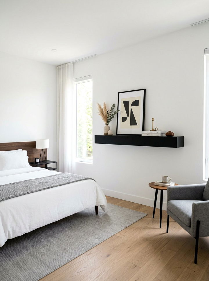 Modern Floating Bedroom Mantel - 30 bedroom fireplace mantels