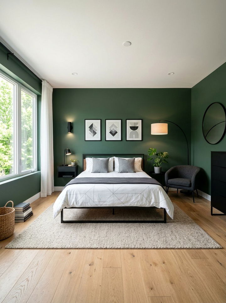 Modern Forest Green Bedroom - 30 forest green bedroom ideas