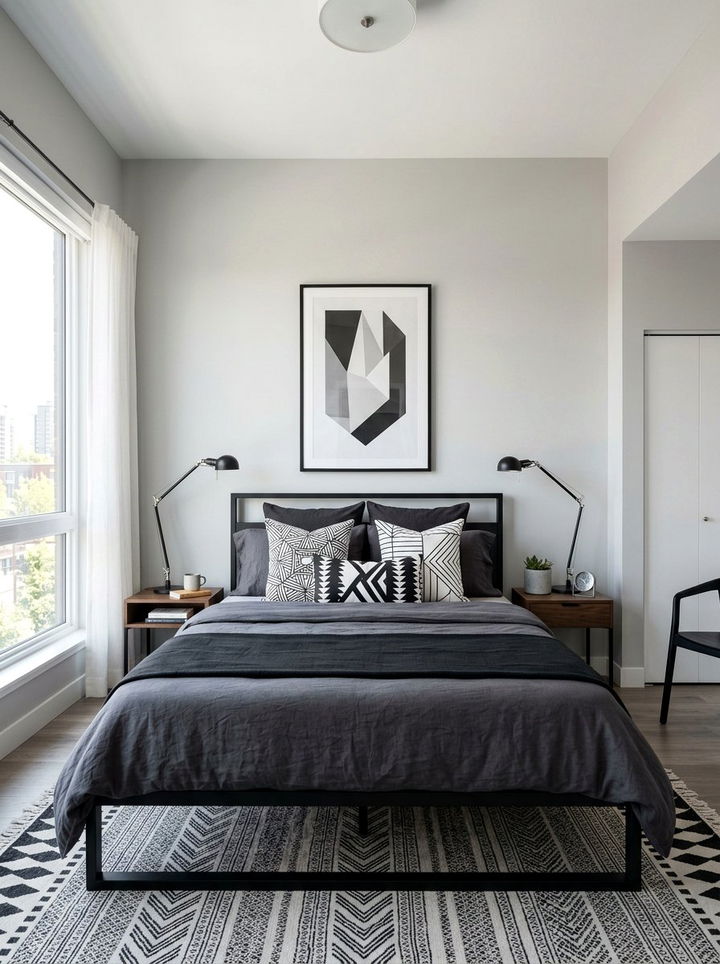 Modern Geometric Print Pillows - 30 bedroom decorative pillows