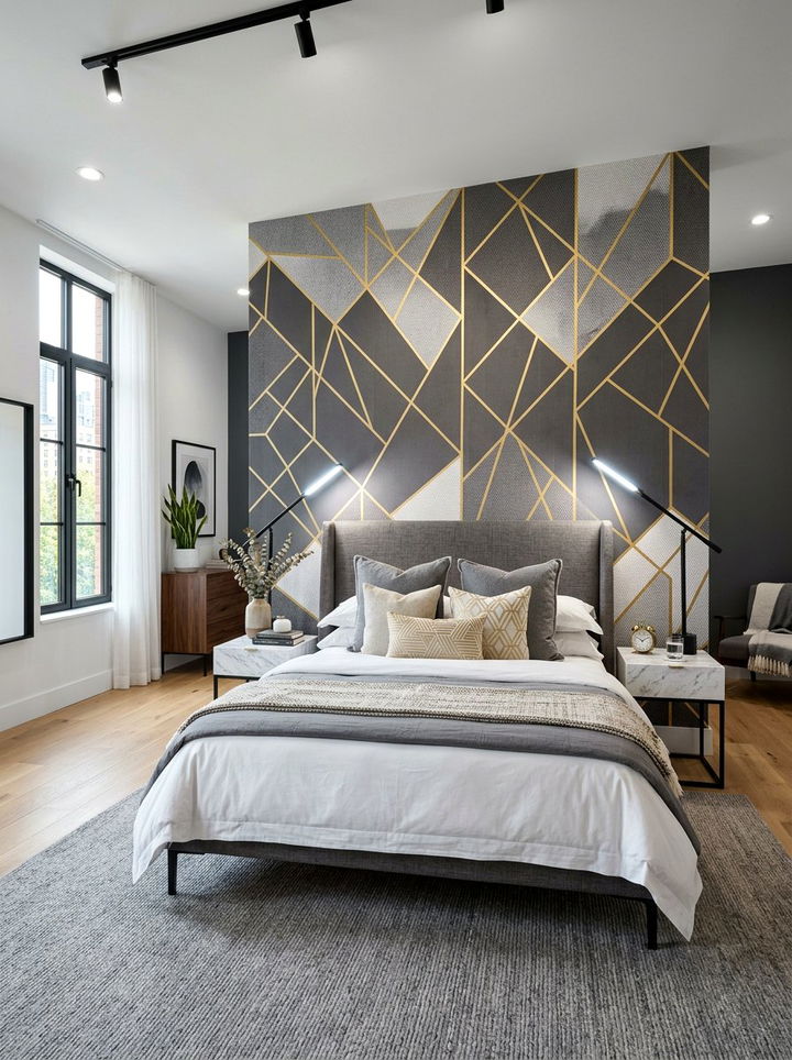 Modern Geometric Wallpaper - 30 bedroom removable wallpapers