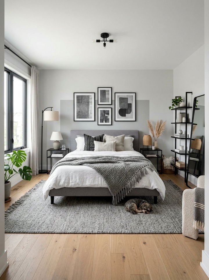 Modern Gray Boho Bedroom - 30 bohemian gray bedroom ideas