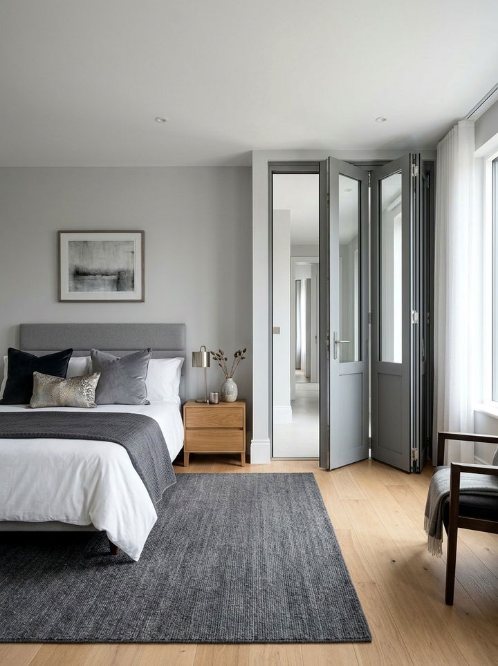 Modern Grey Bifold Door - 30 bedroom bifold doors