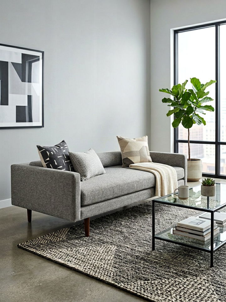 Modern Grey Fabric Daybed - 30 bedroom daybed ideas