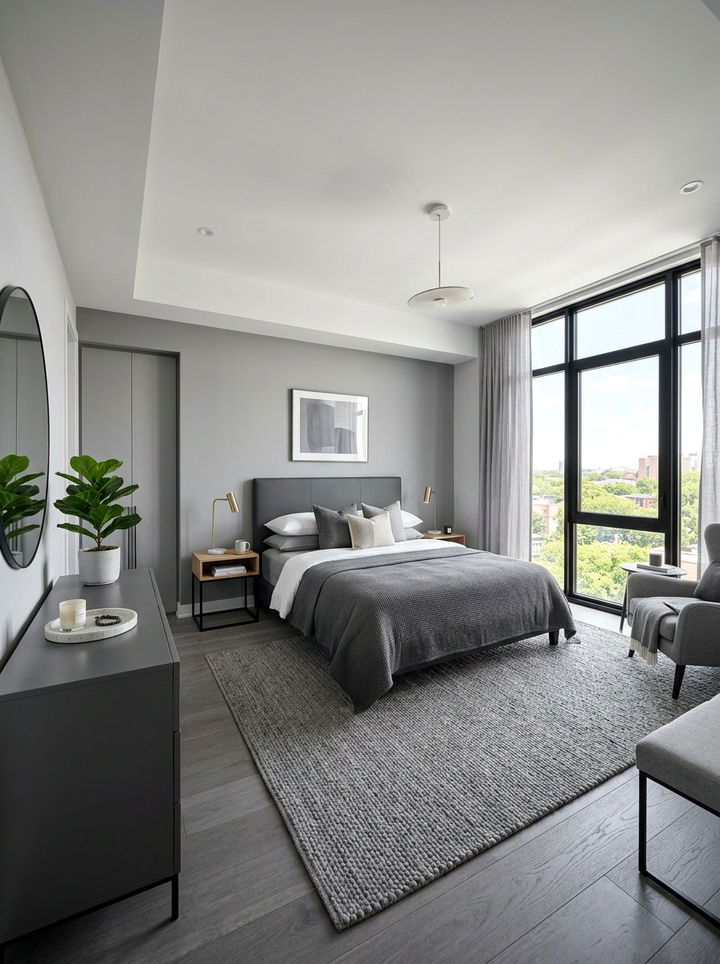 Modern Grey Master Bedroom - 30 grey bedroom ideas