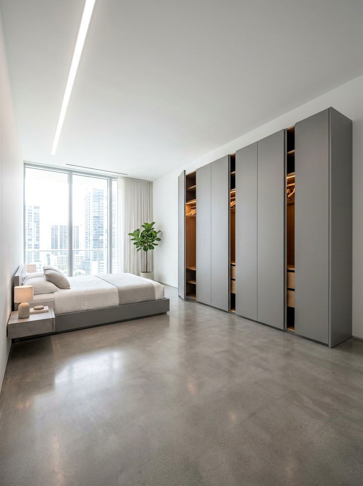 Modern Handleless Armoire - 30 bedroom armoires