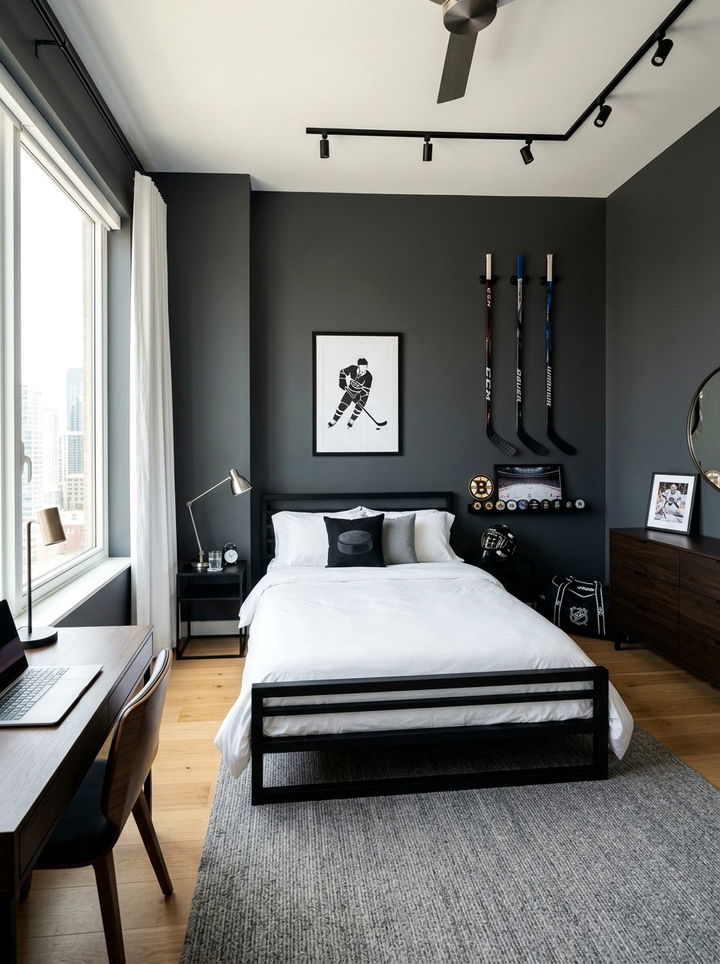 Modern Hockey Bedroom - 30 hockey bedroom ideas