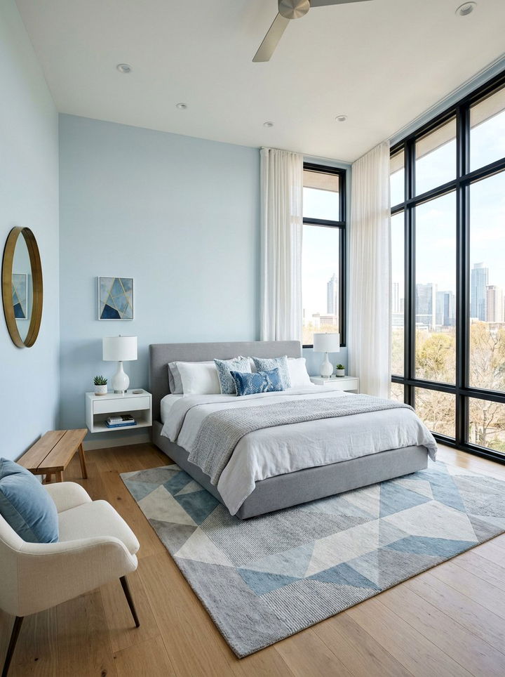 Modern Ice Blue Bedroom - 30 ice blue bedroom ideas