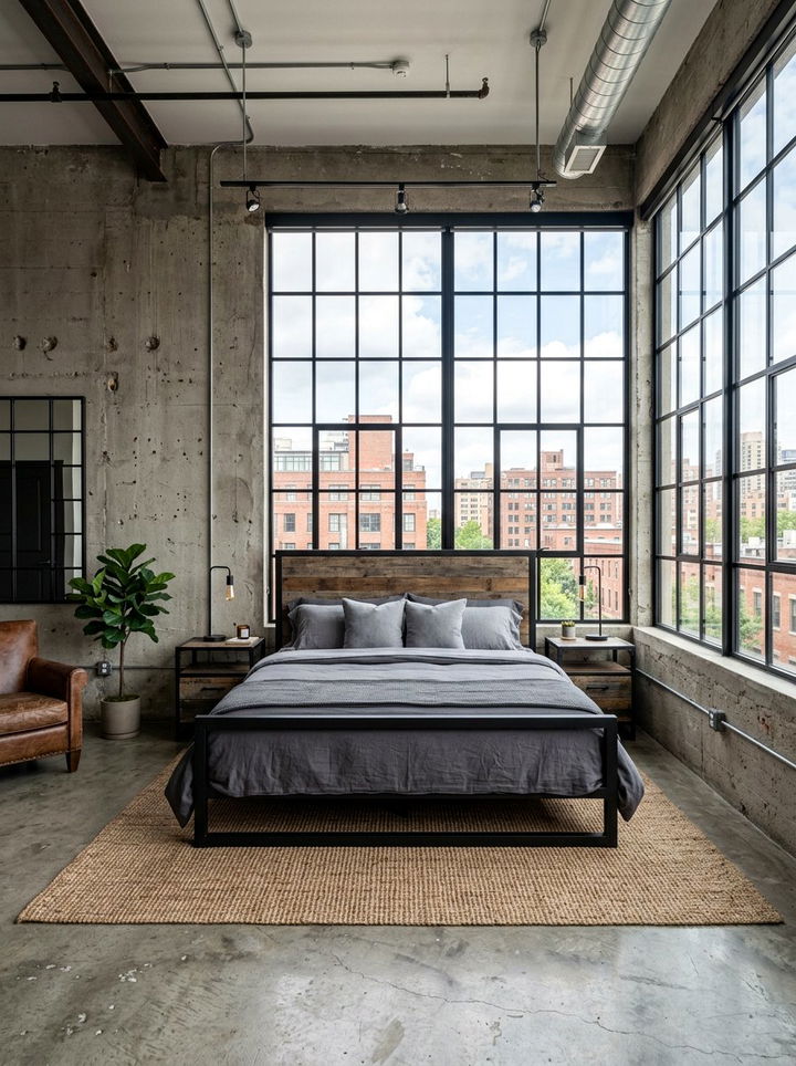 Modern Industrial Loft - 30 loft bedroom ideas