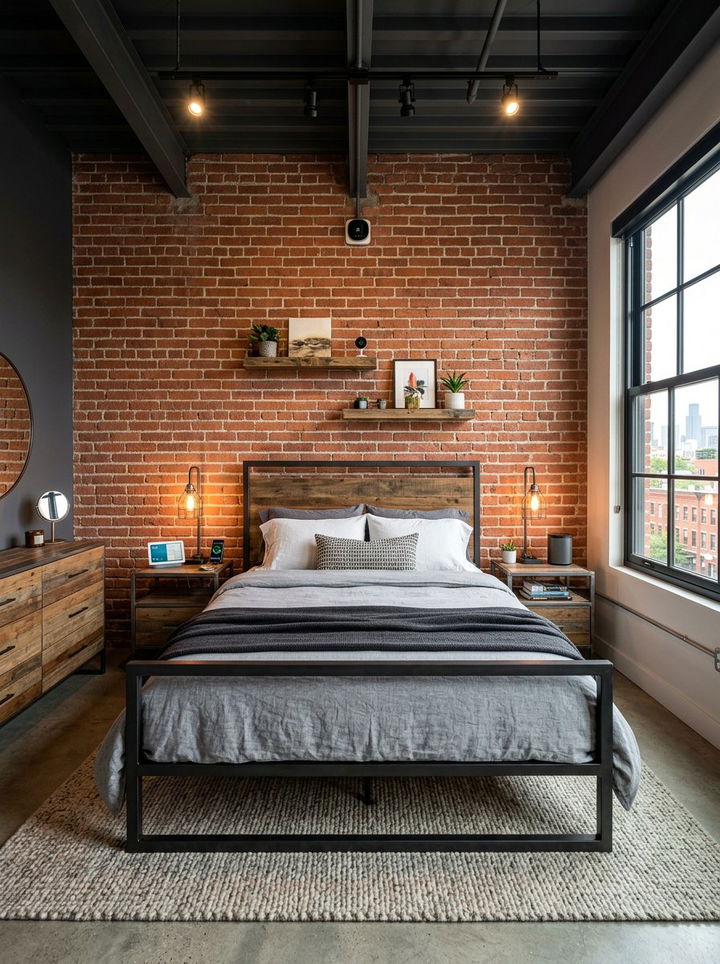 Modern Industrial Smart Bedroom - 30 bedroom sleep trackers