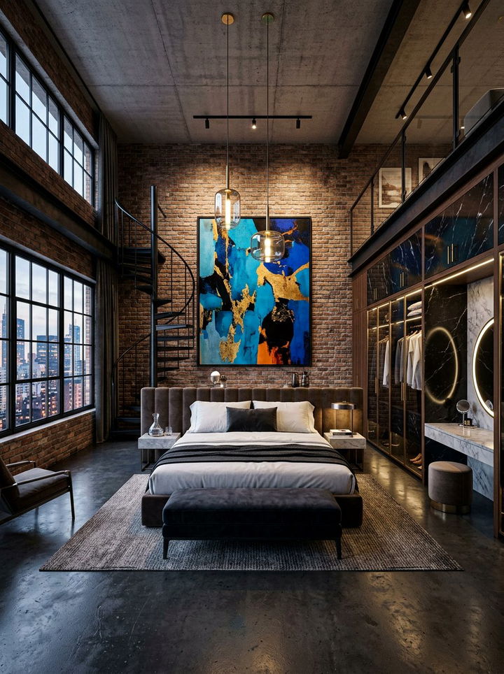 Modern Loft Bedroom - 30 converted warehouse bedroom ideas