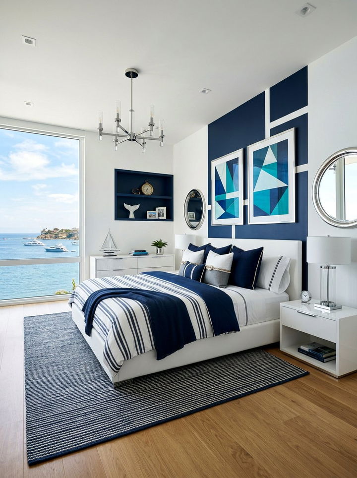 Modern Maritime Bedroom - 30 nautical bedroom ideas