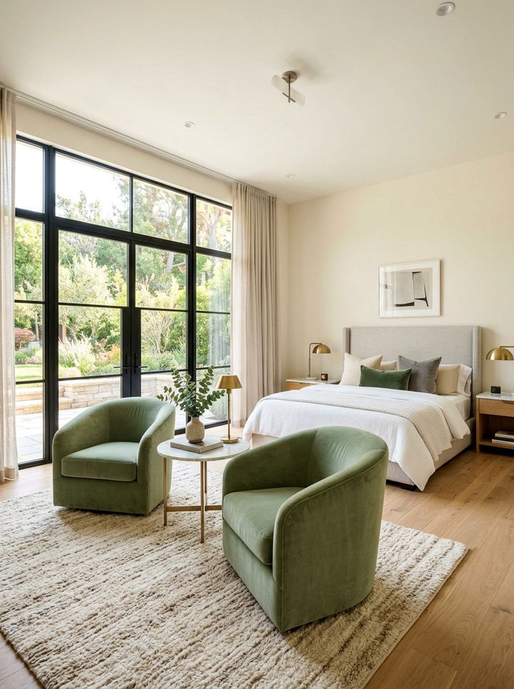 Modern Master Bedroom With Sitting Area - 30 spacious bedroom ideas