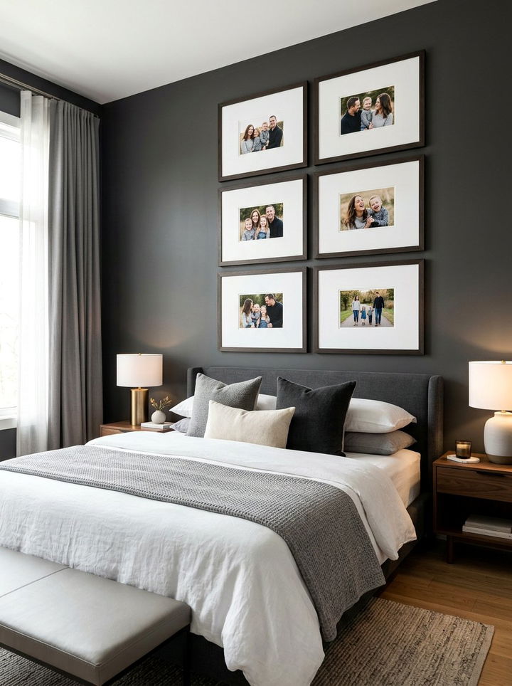 Modern Matting Family Portraits Bedroom - 30 bedroom family photo ideas