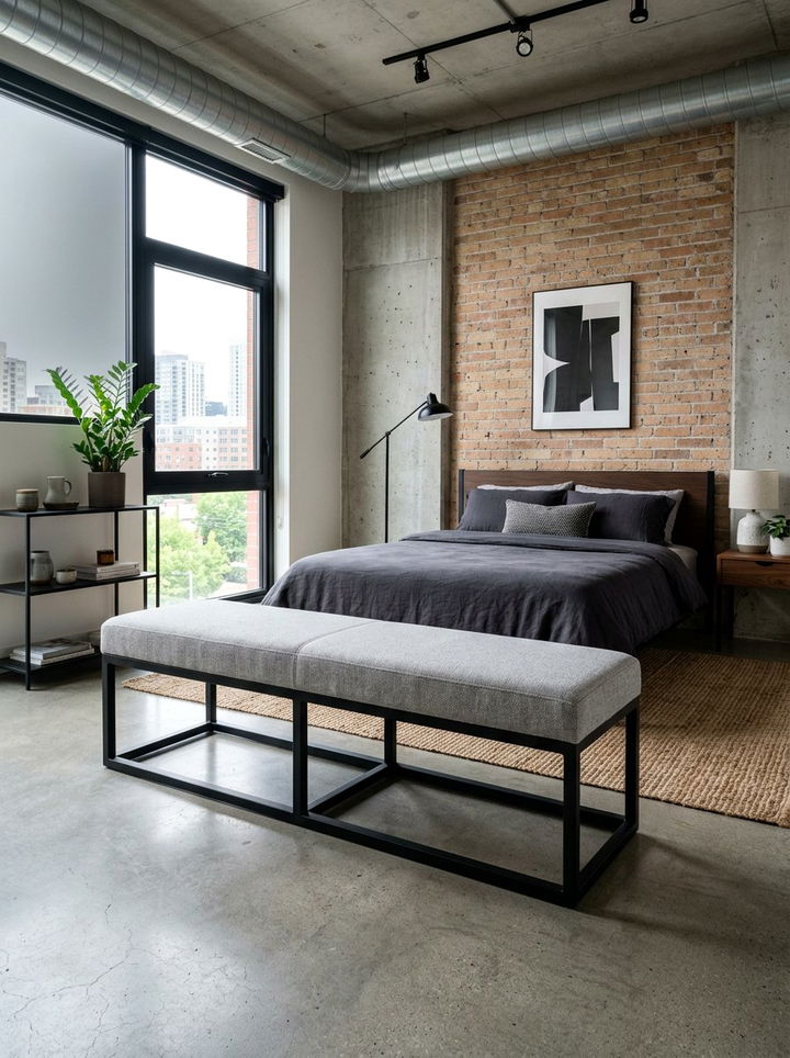 Modern Metal Bench - 30 bedroom upholstered benches