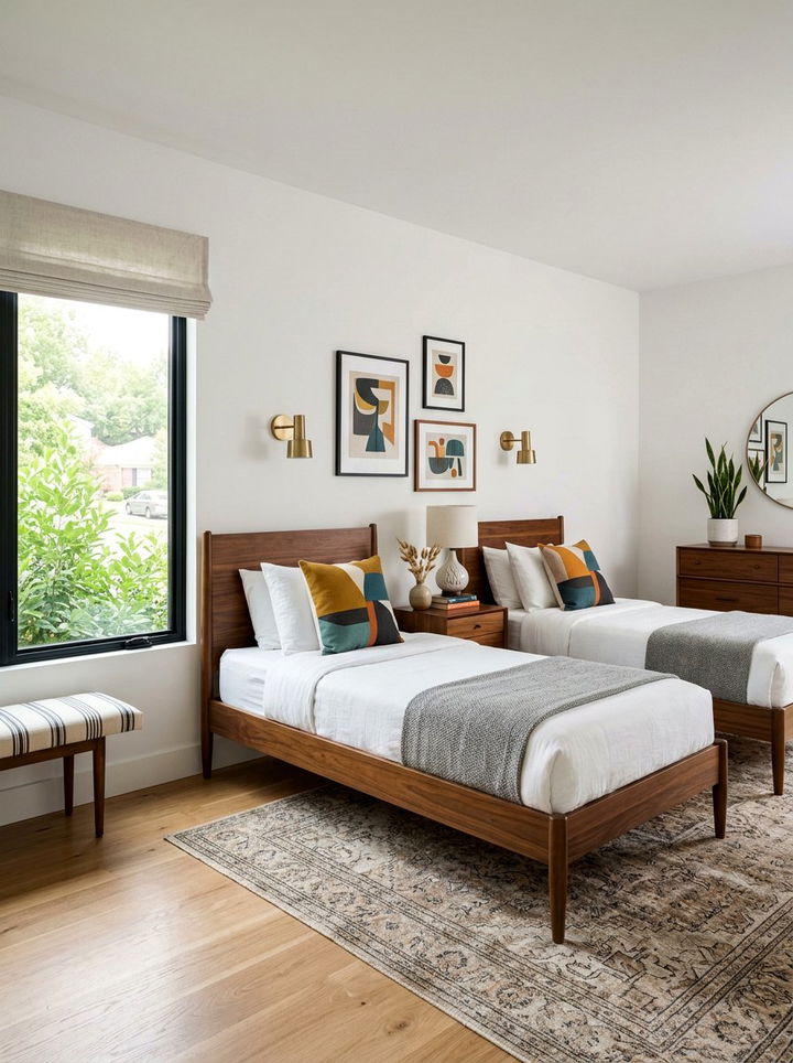 Modern Mid Century Twin Bedroom Set - 30 twin bedroom sets