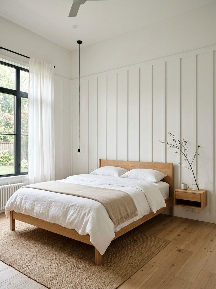 Modern Minimalist Board And Batten - 30 bedroom board and batten ideas