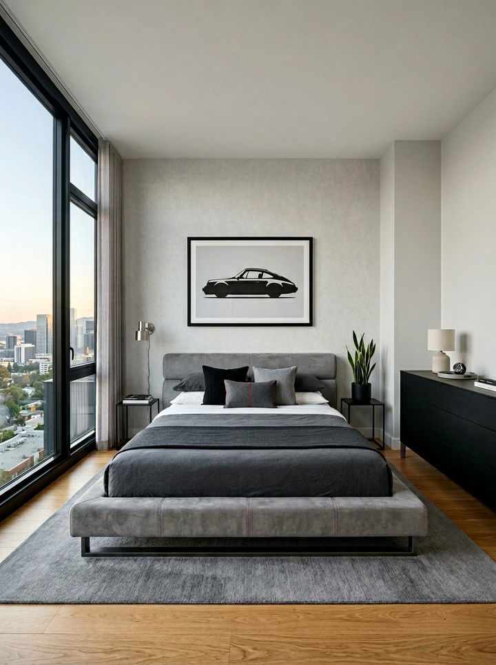 Modern Minimalist Car Theme - 30 car themed bedroom ideas