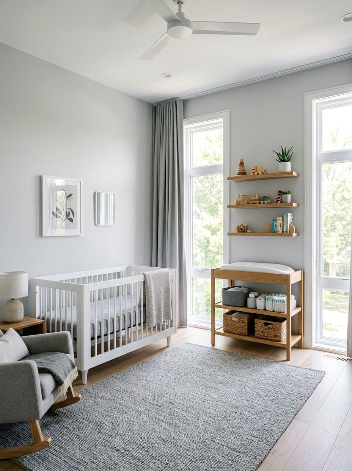 Modern Minimalist Nursery - 30 newborn bedroom ideas
