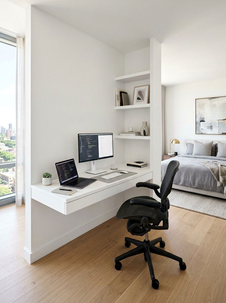 Modern Minimalist Work Area - 30 bedroom home office ideas