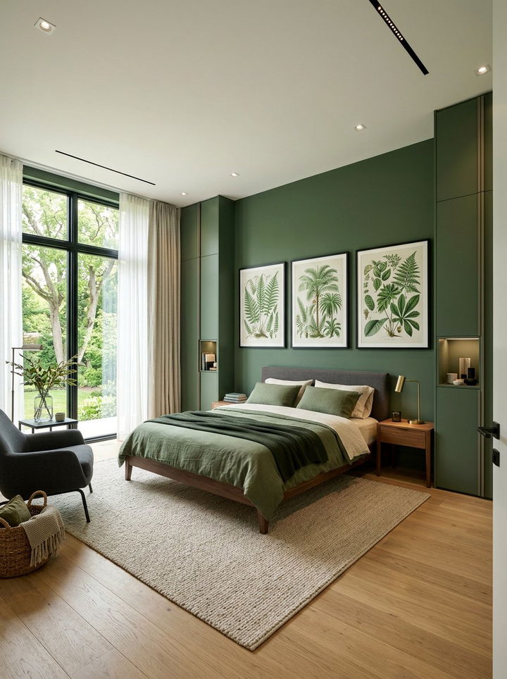 Modern Moss Green Bedroom - 30 moss green bedroom ideas