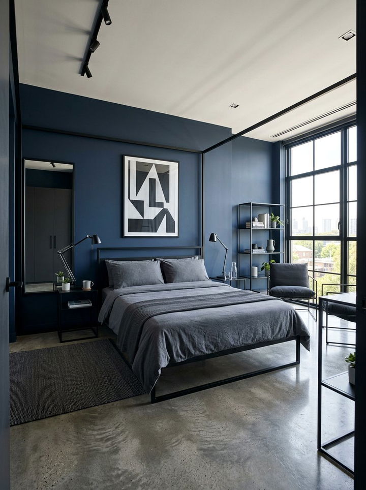 Modern Navy Master Bedroom - 30 navy bedroom ideas