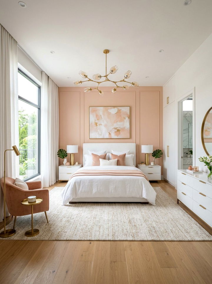 Modern Peach And White Master Bedroom - 30 peach and white bedroom ideas