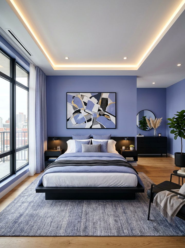 Modern Periwinkle Master Bedroom - 30 periwinkle bedroom ideas