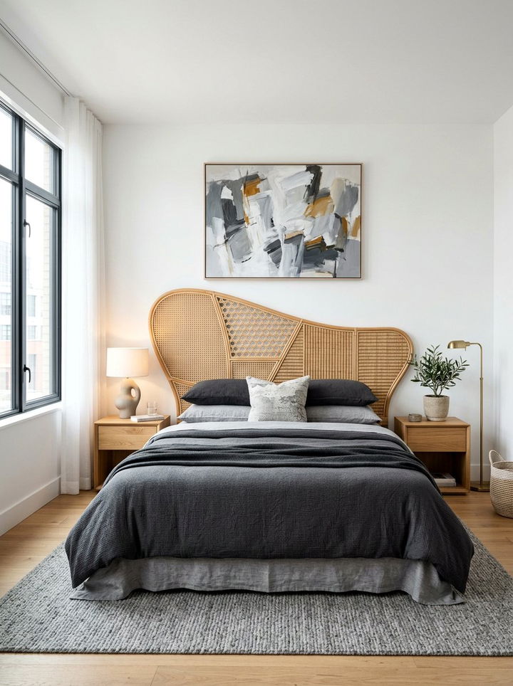 Modern Rattan Headboard - 30 bedroom rattan headboards