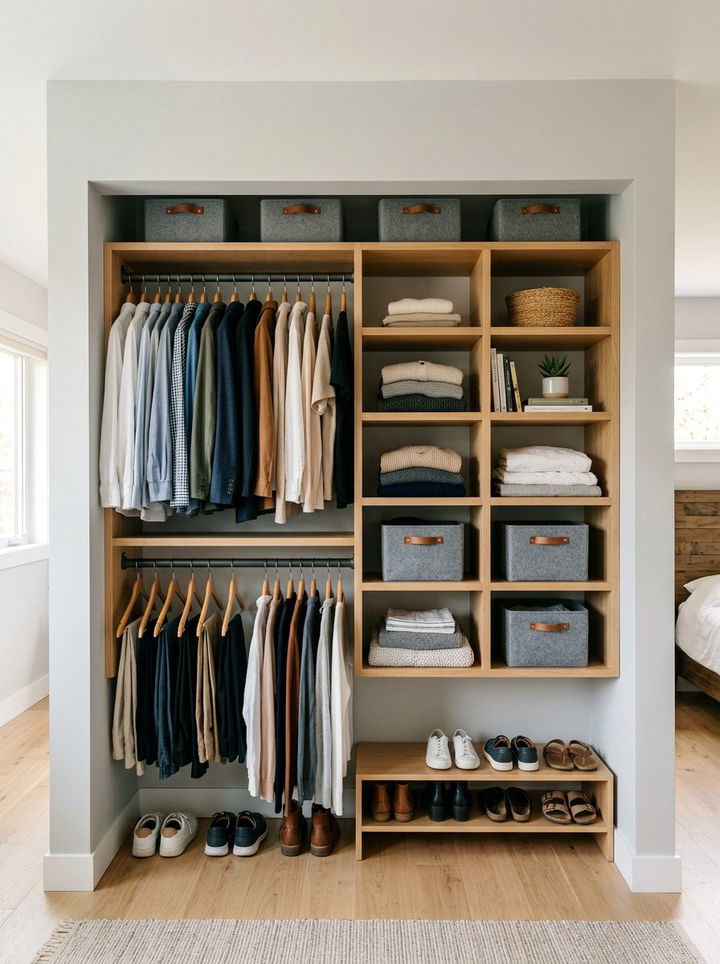 Modern Reach In Closet Shelving - 30 bedroom reach-in closet ideas