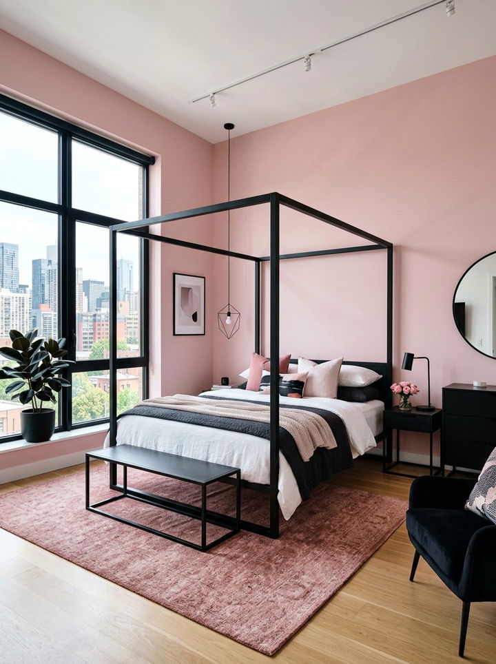 Modern Rose And Black Bedroom - 30 rose bedroom ideas