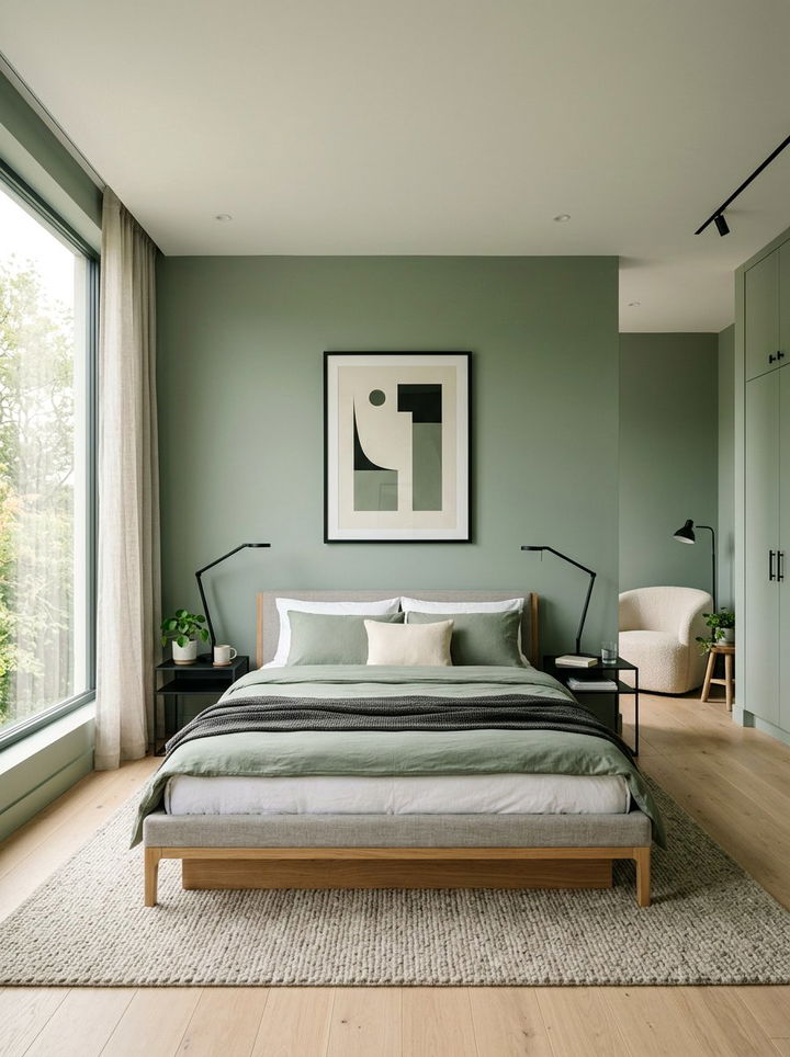 Modern Sage Green Bedroom - 30 sage green bedroom ideas