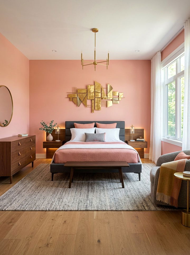 Modern Salmon Pink Master Bedroom - 30 salmon pink bedroom ideas