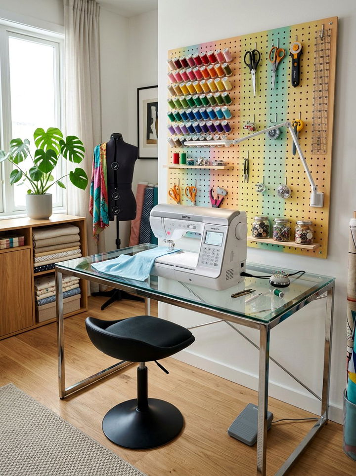 Modern Sewing Station - 30 bedroom sewing nook ideas