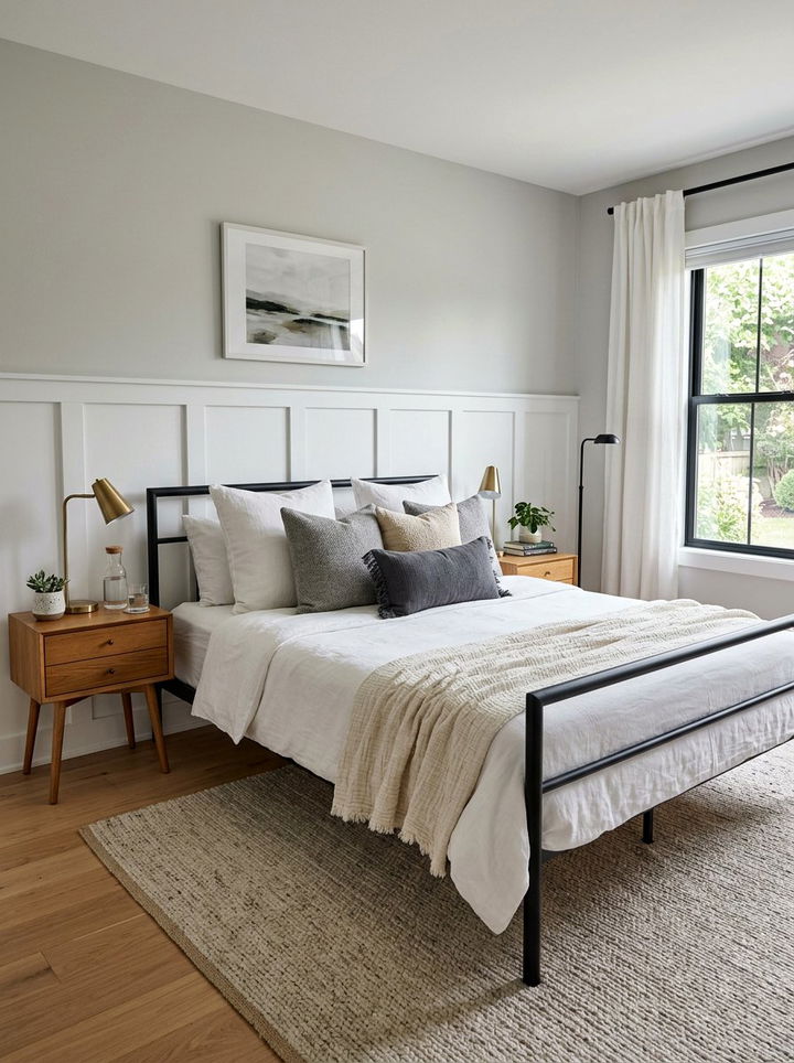 Modern Shaker Style Wainscoting - 30 bedroom wainscoting ideas