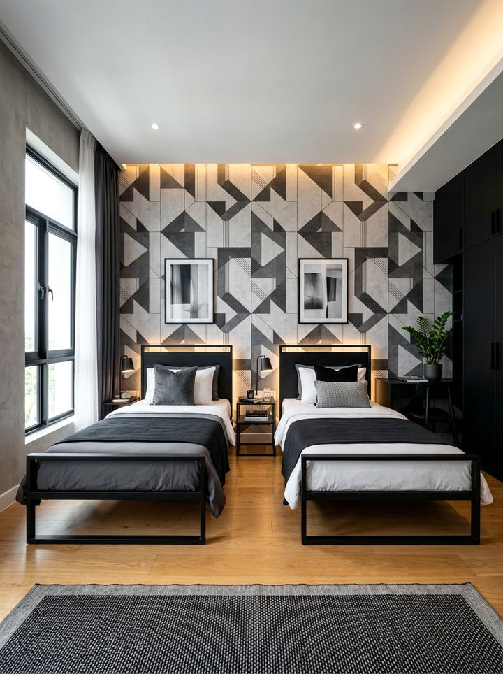 Modern Shared Bedroom - 30 siblings bedroom ideas