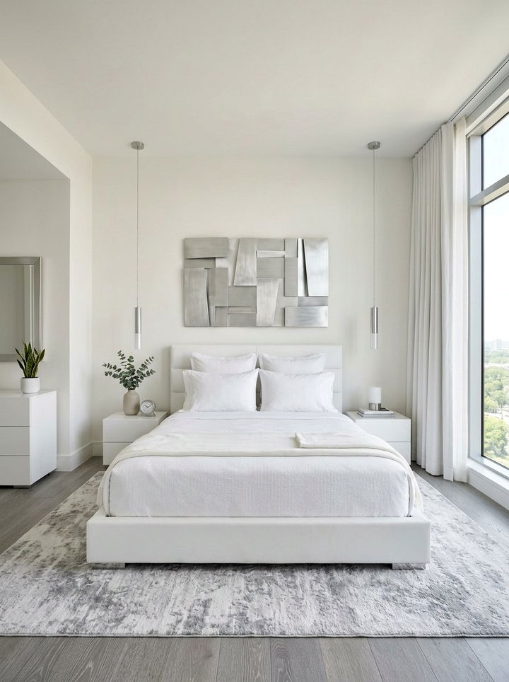 Modern Silver And White Bedroom - 30 silver and white bedroom ideas