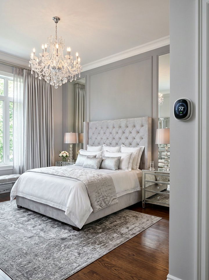 Modern Silver Thermostat - 30 bedroom thermostats