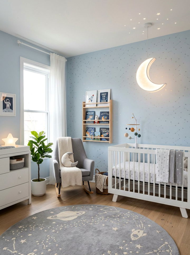Modern Space Nursery - 30 galaxy bedroom ideas