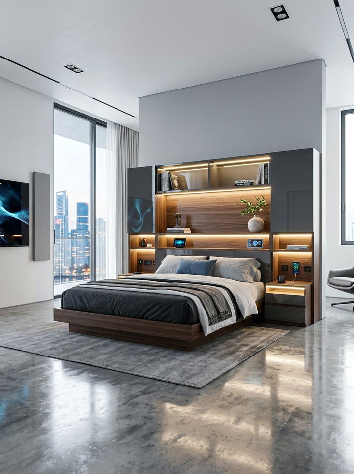 Modern Storage Headboard - 30 bedroom storage headboards