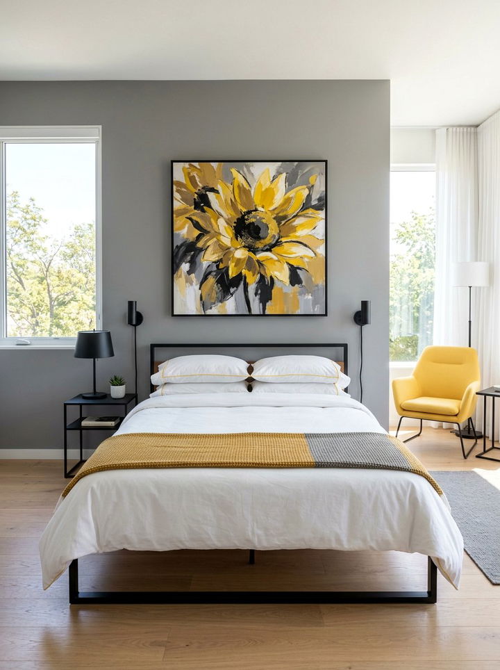 Modern Sunflower Bedroom - 30 sunflower bedroom ideas