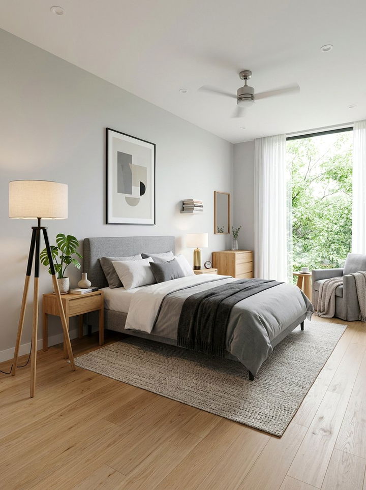 Modern Tripod Floor Lamp - 30 bedroom lamp ideas