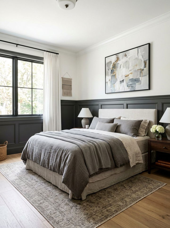 Modern Wainscoting Panel - 30 bedroom trim ideas