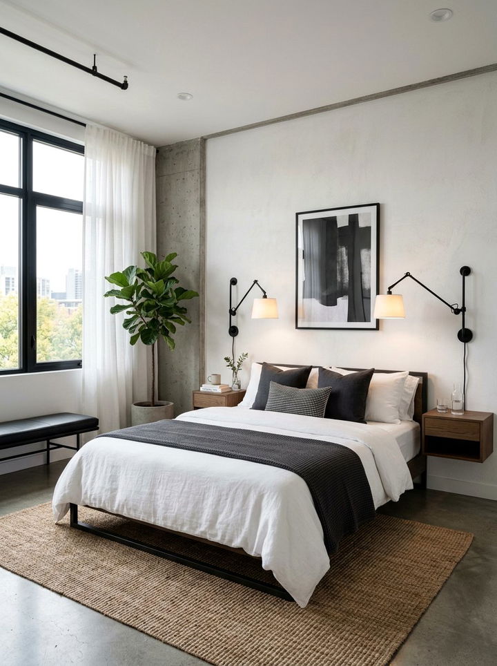 Modern Wall Sconces - 30 bedroom wall decor ideas