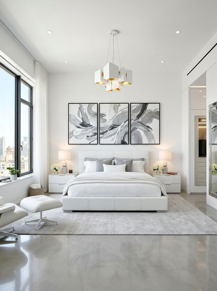 Modern White Bedroom - 30 bright white bedroom ideas
